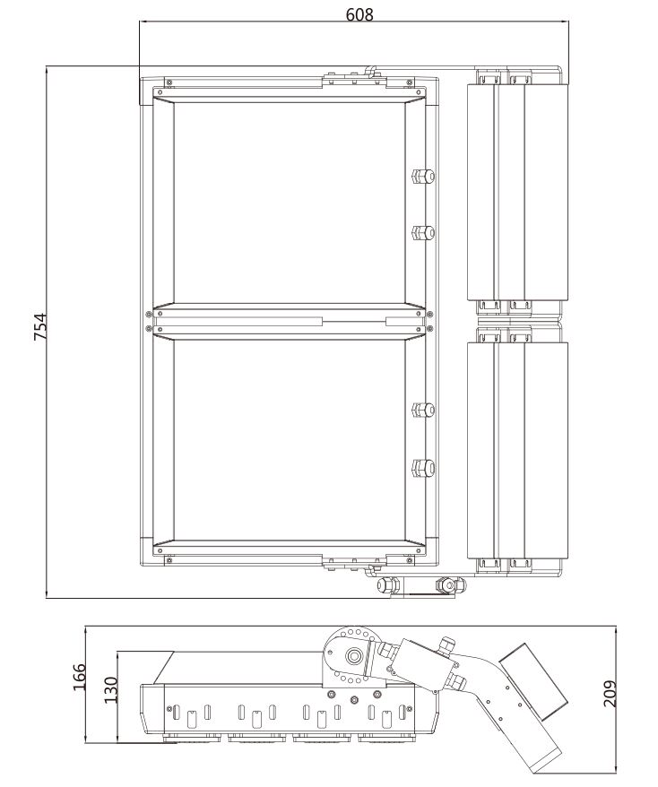 800W LED Mast Light